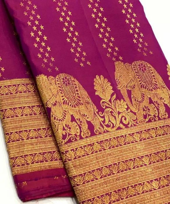 Desirable Dark Pink Soft Banarasi Silk Saree With cBlouse Piece