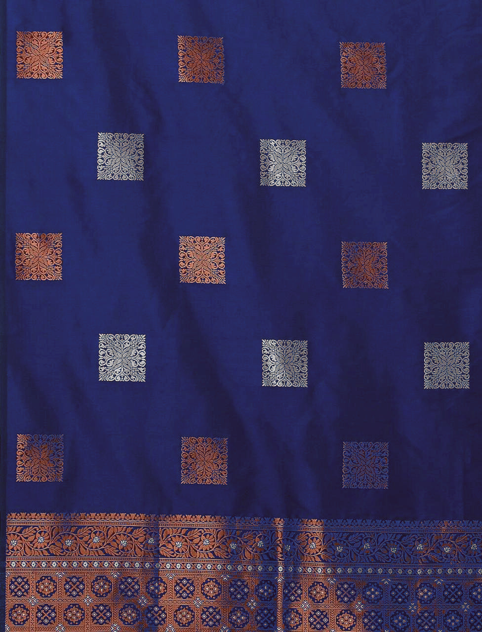 Vibrant Blue Soft Banarasi Silk Saree With Glowing Blouse Piece