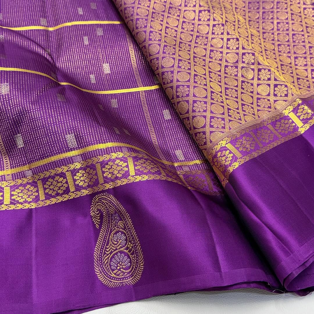 Embrocation Purple Soft Banarasi Silk Saree With Wonderful Blouse Piece
