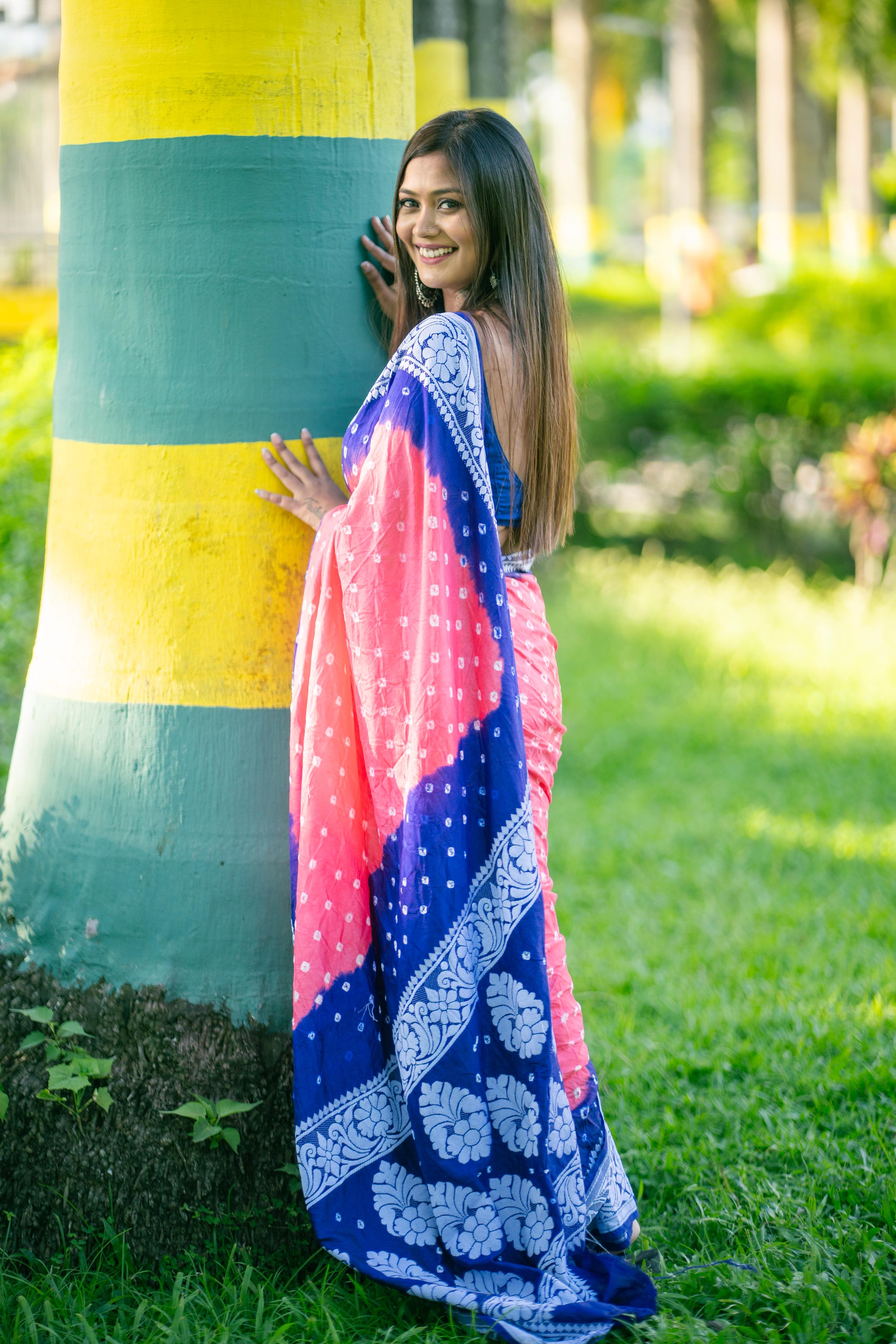Desirable Light Peach Dola Silk Saree With Prettiest Blouse Piece