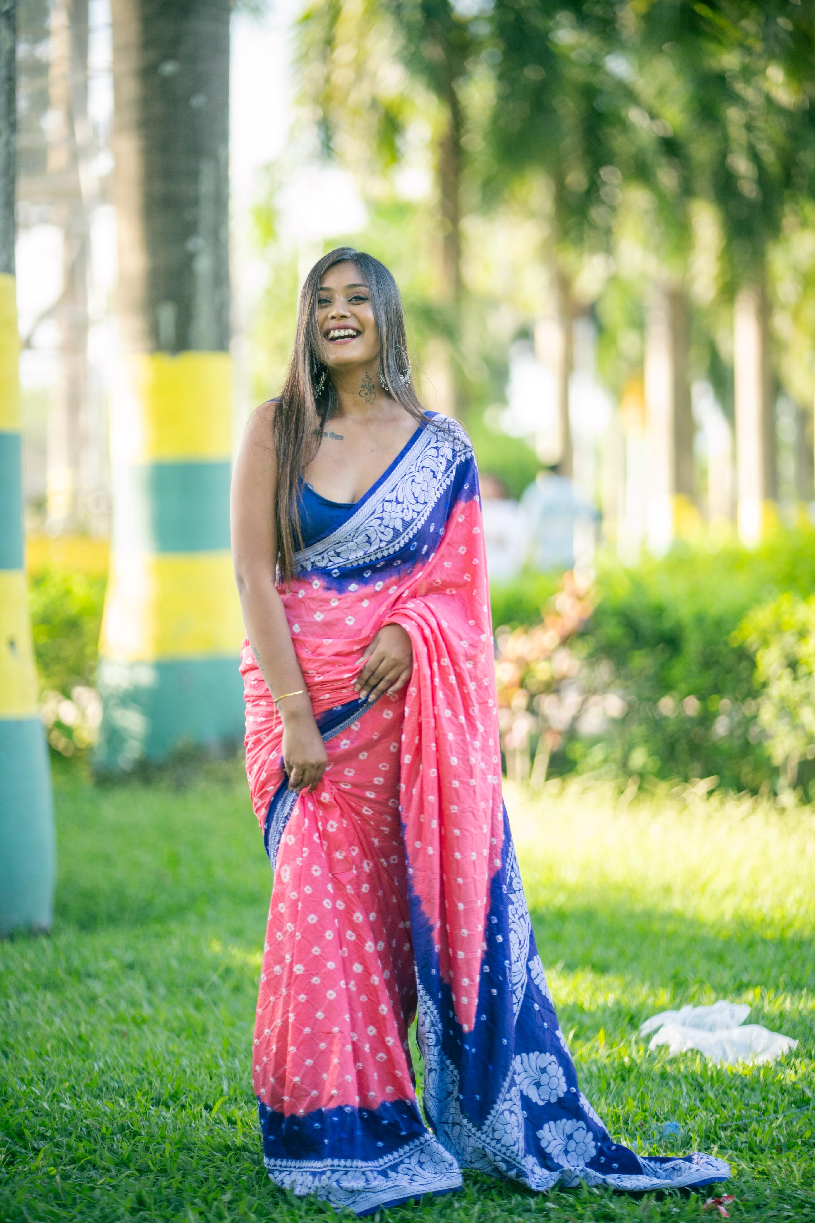 Desirable Light Peach Dola Silk Saree With Prettiest Blouse Piece