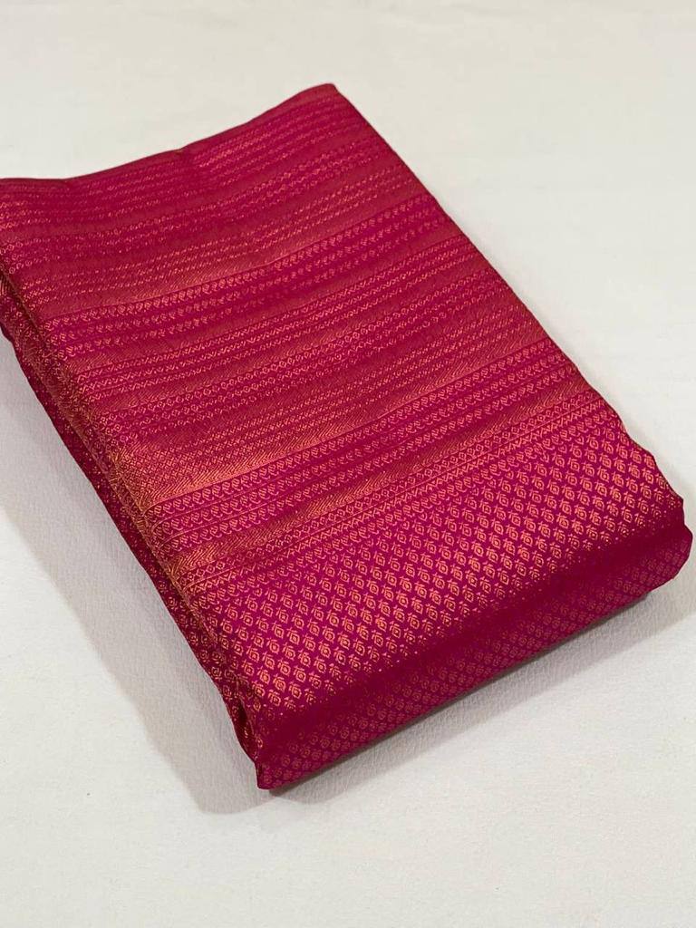 Outstanding Dark Pink Soft Silk Saree With Ethereal Blouse Piece